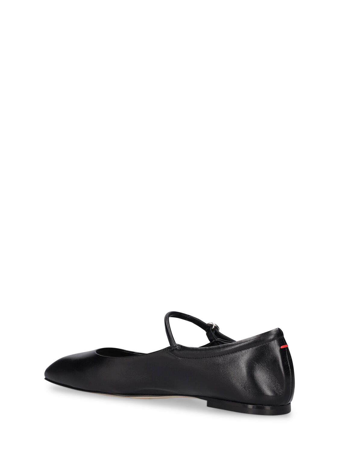 Shop Aeyde 10mm Uma Nappa Leather Ballerina Flats In Black