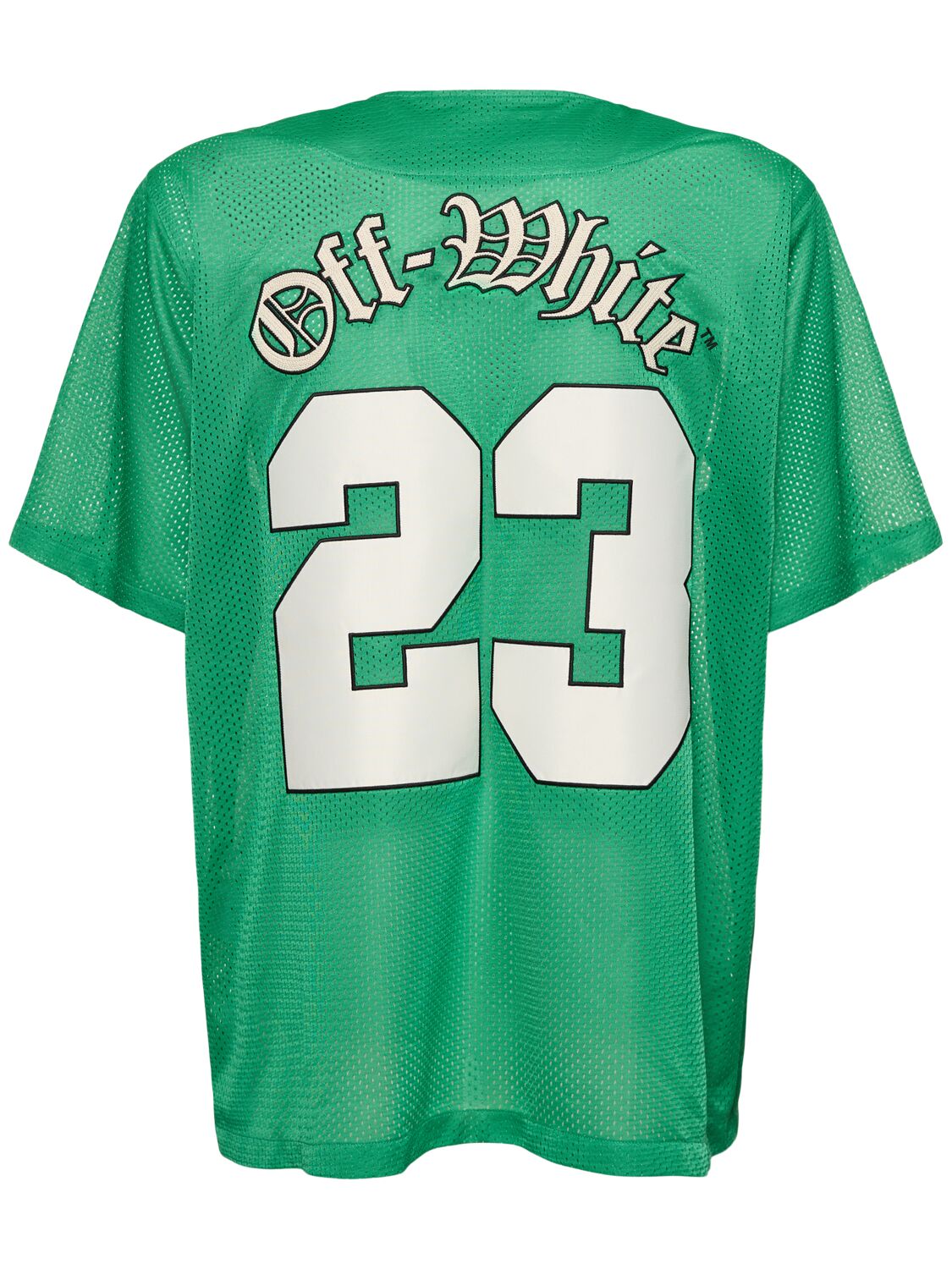 Shop Off-white Baseball Tech Mesh T-shirt In Green