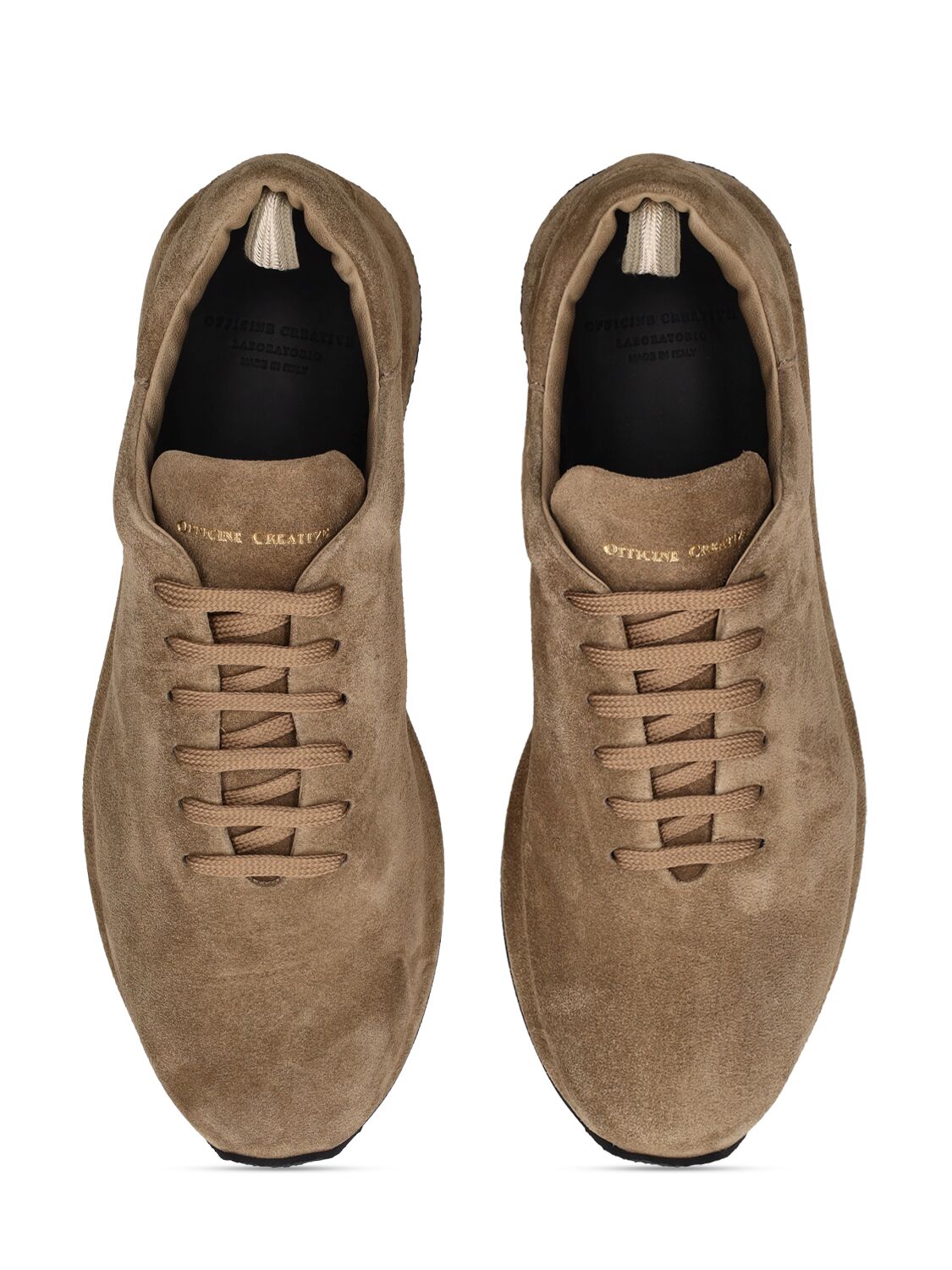 Shop Officine Creative Race Low Top Leather Sneakers In Lead