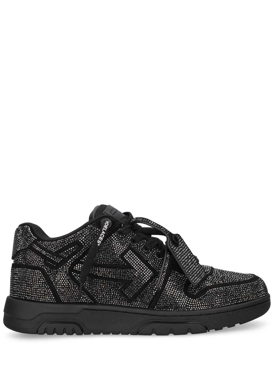 Off-white Out Of Office Embellished Sneakers In Black