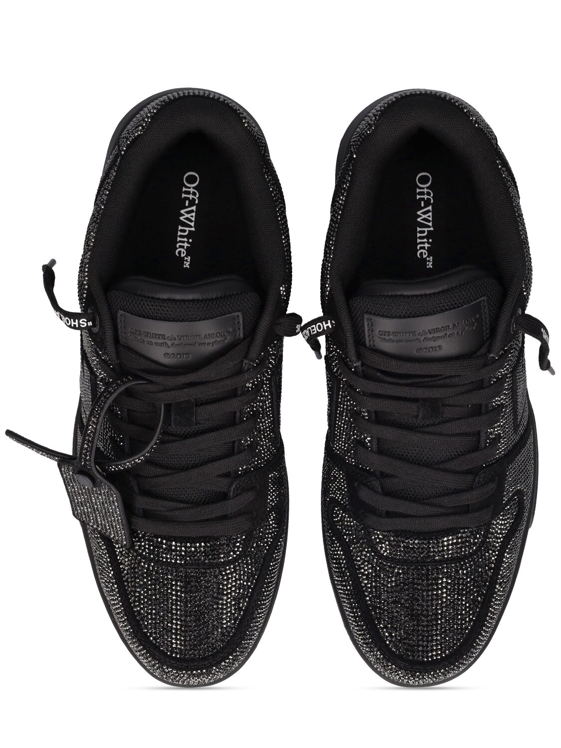 Shop Off-white Out Of Office Embellished Sneakers In Black