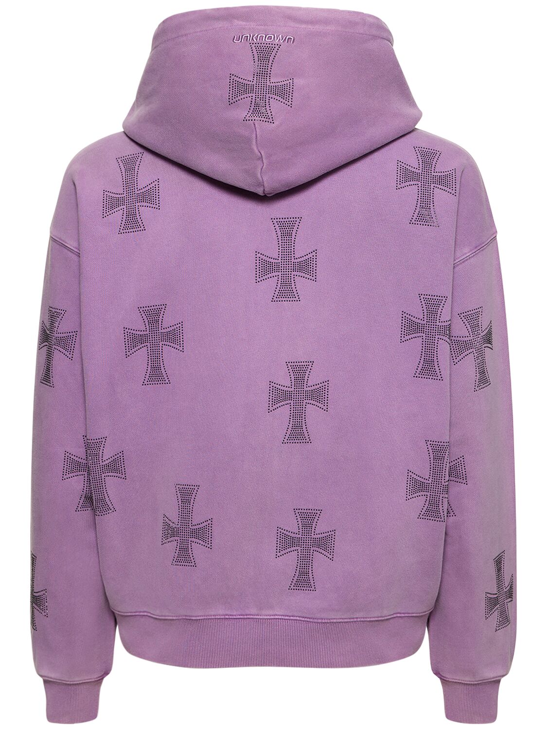 Unknown Rhinestone Dagger Zip Up Hoodie In Purple | ModeSens