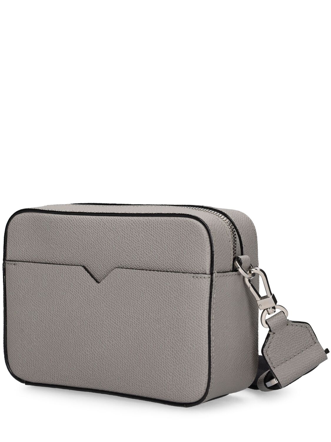 Shop Valextra Small Leather Camera Bag In Cemento