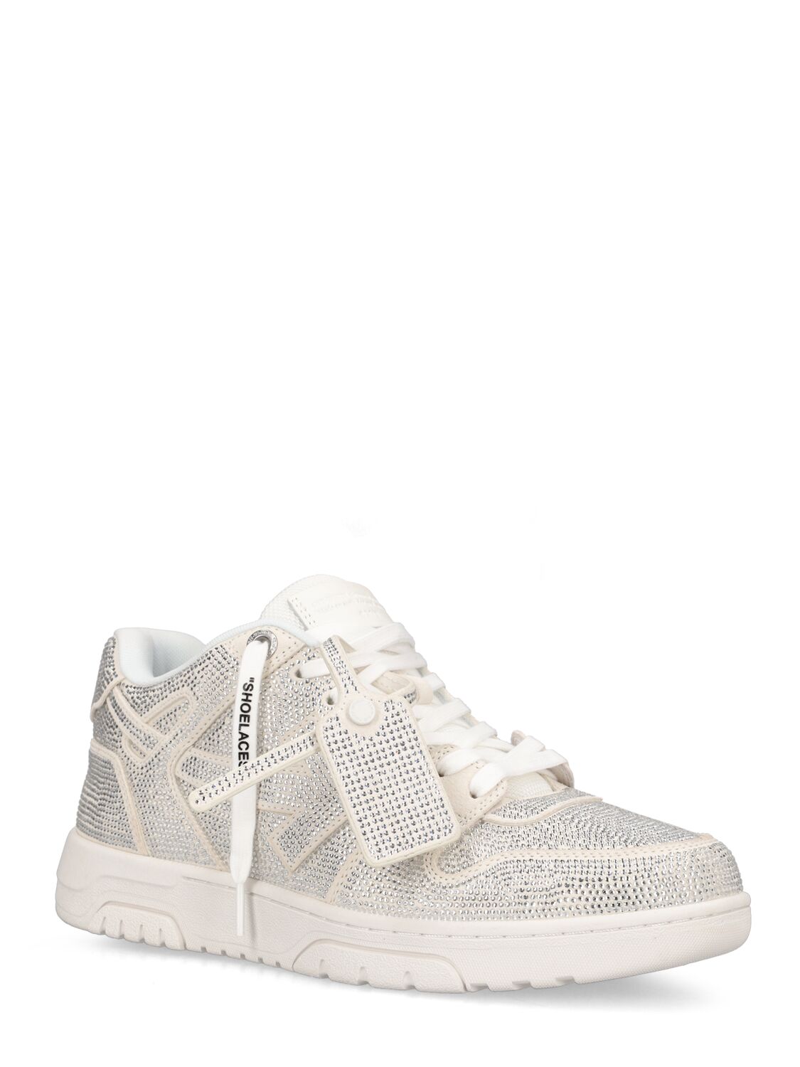 Shop Off-white Out Of Office Strass Sneakers In Silver,white