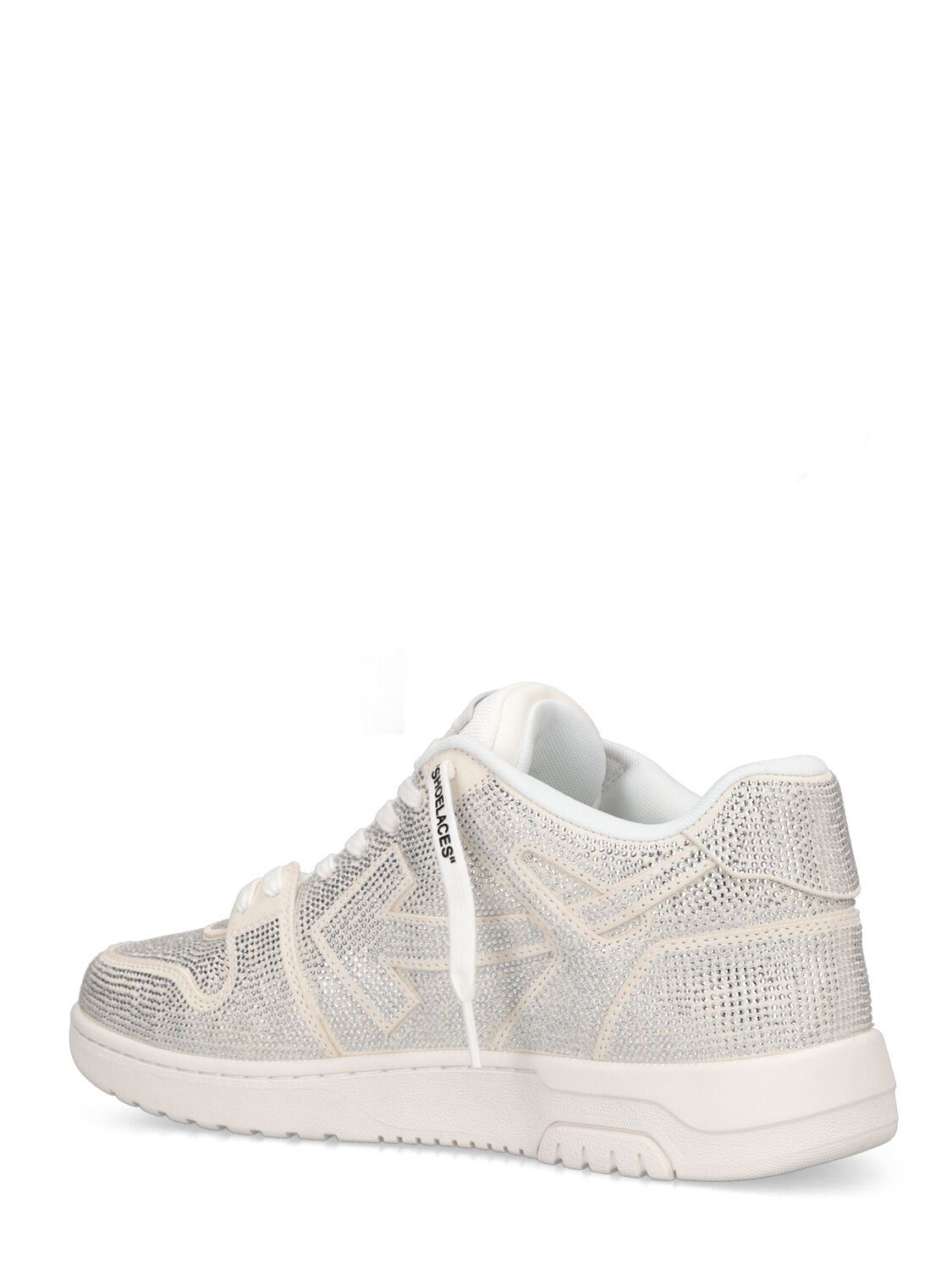 Shop Off-white Out Of Office Strass Sneakers In Silver,white