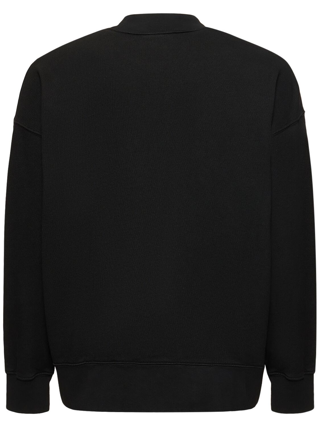 Shop Palm Angels Seasonal Logo Cotton Sweatshirt In Black