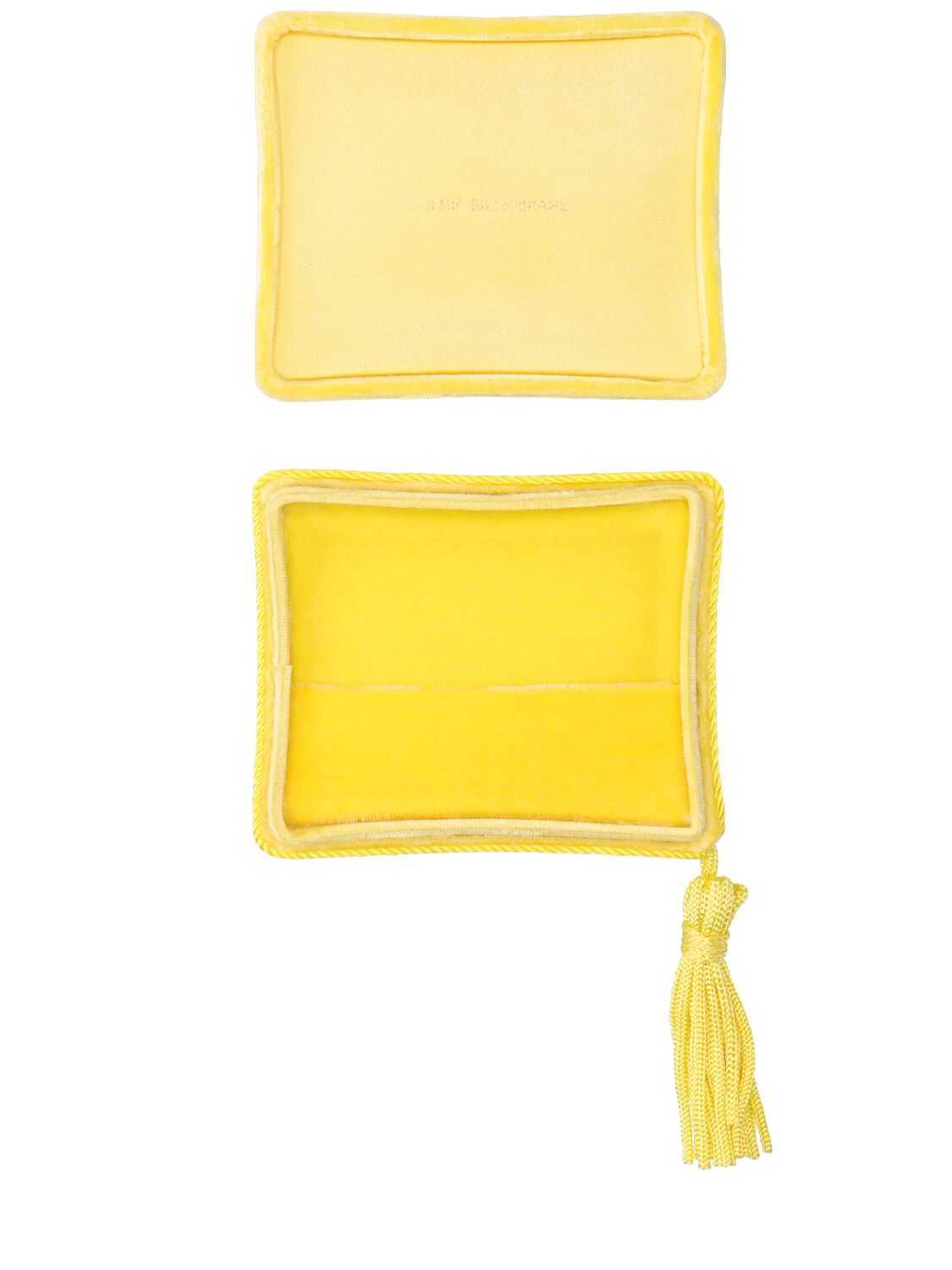 Shop Sophie Bille Brahe Velvet Jewelry Box W/tassel In Yellow