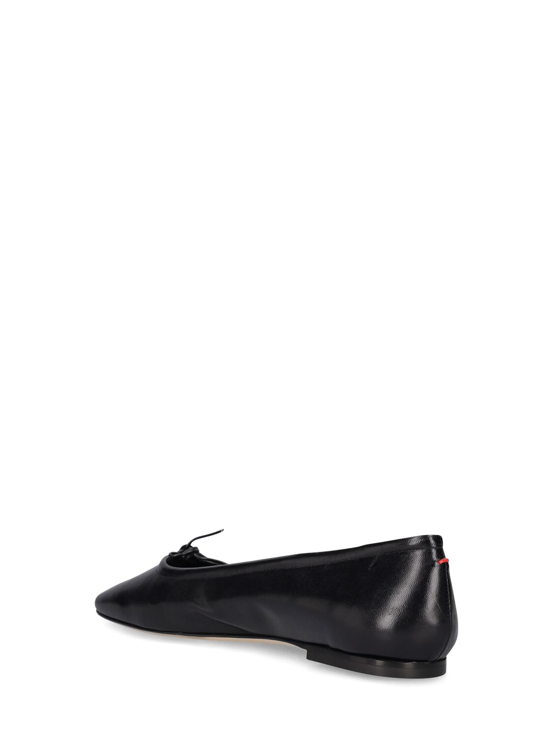 Shop Aeyde 10mm Delfina Leather Ballerina Flats In Black