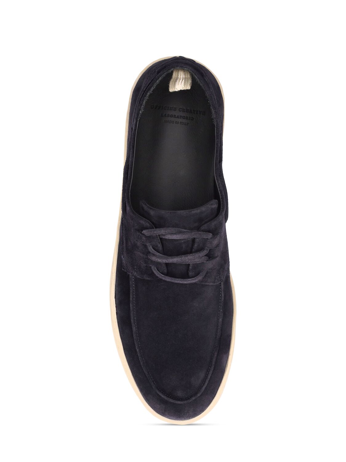 Shop Officine Creative Herbie Suede Leather Loafers In Navy