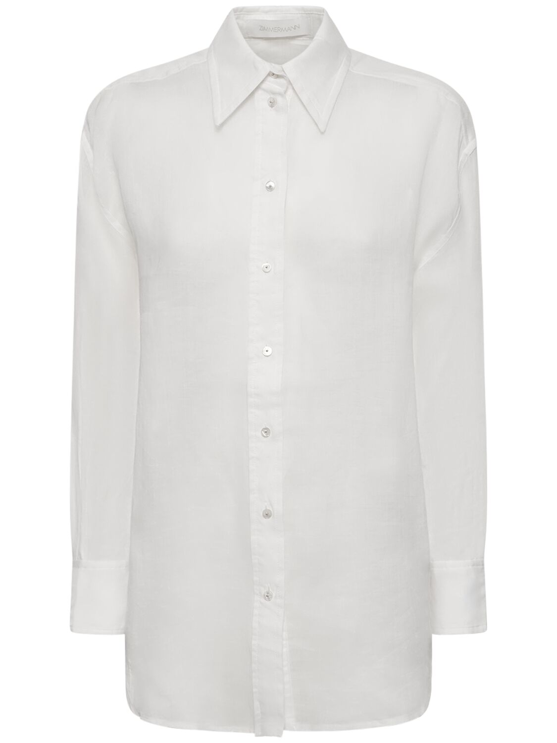 Zimmermann Alight Embroidered Relaxed Shirt In Ivory