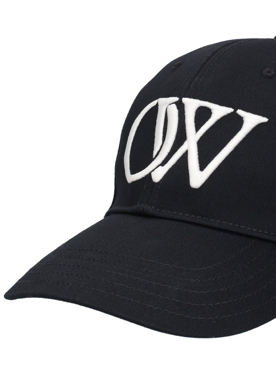 Shop Off-white Multi Logo Cotton Baseball Cap In Black