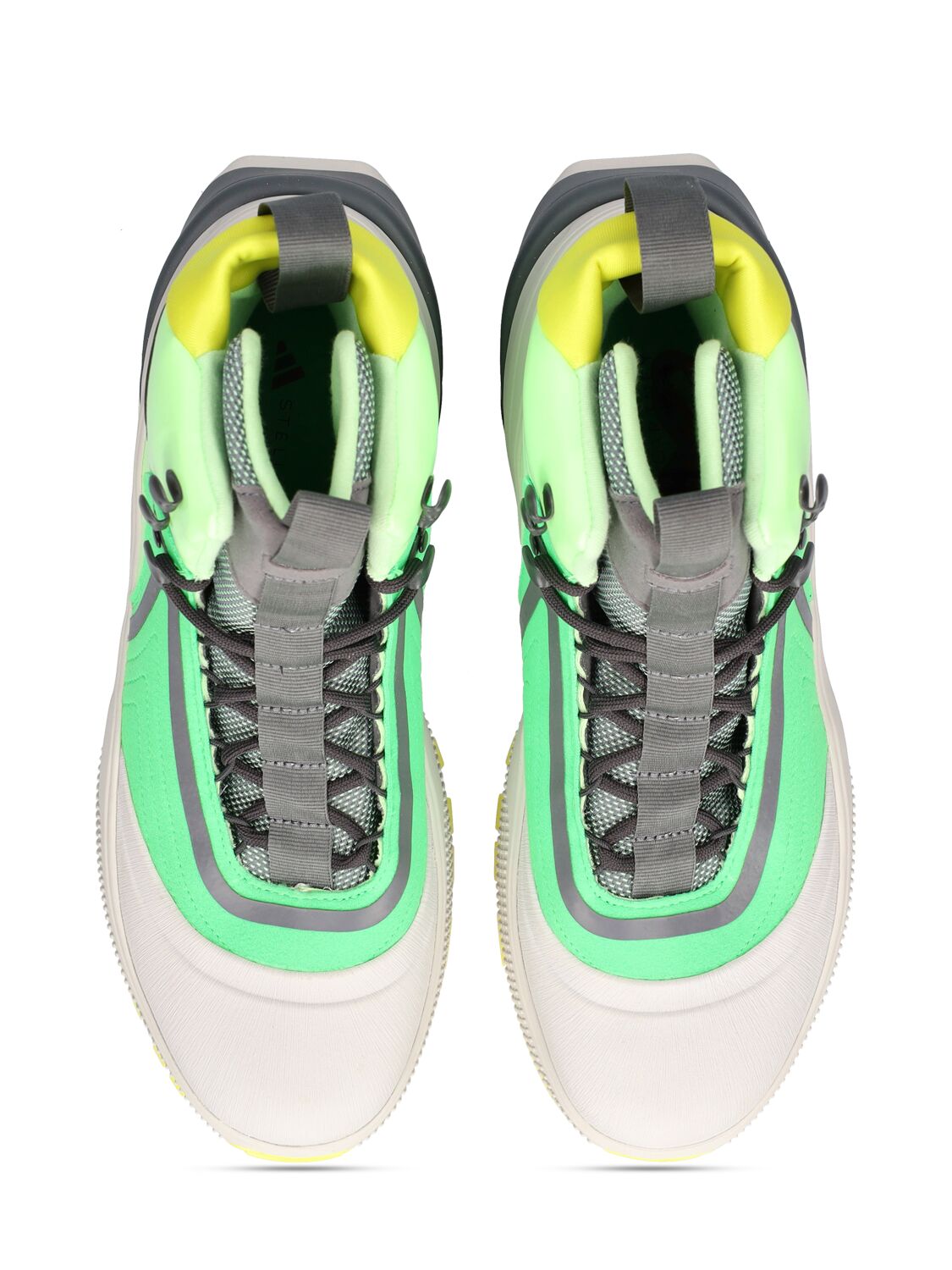 Shop Adidas By Stella Mccartney Terrex Hiking Boots In Solar Lime,green