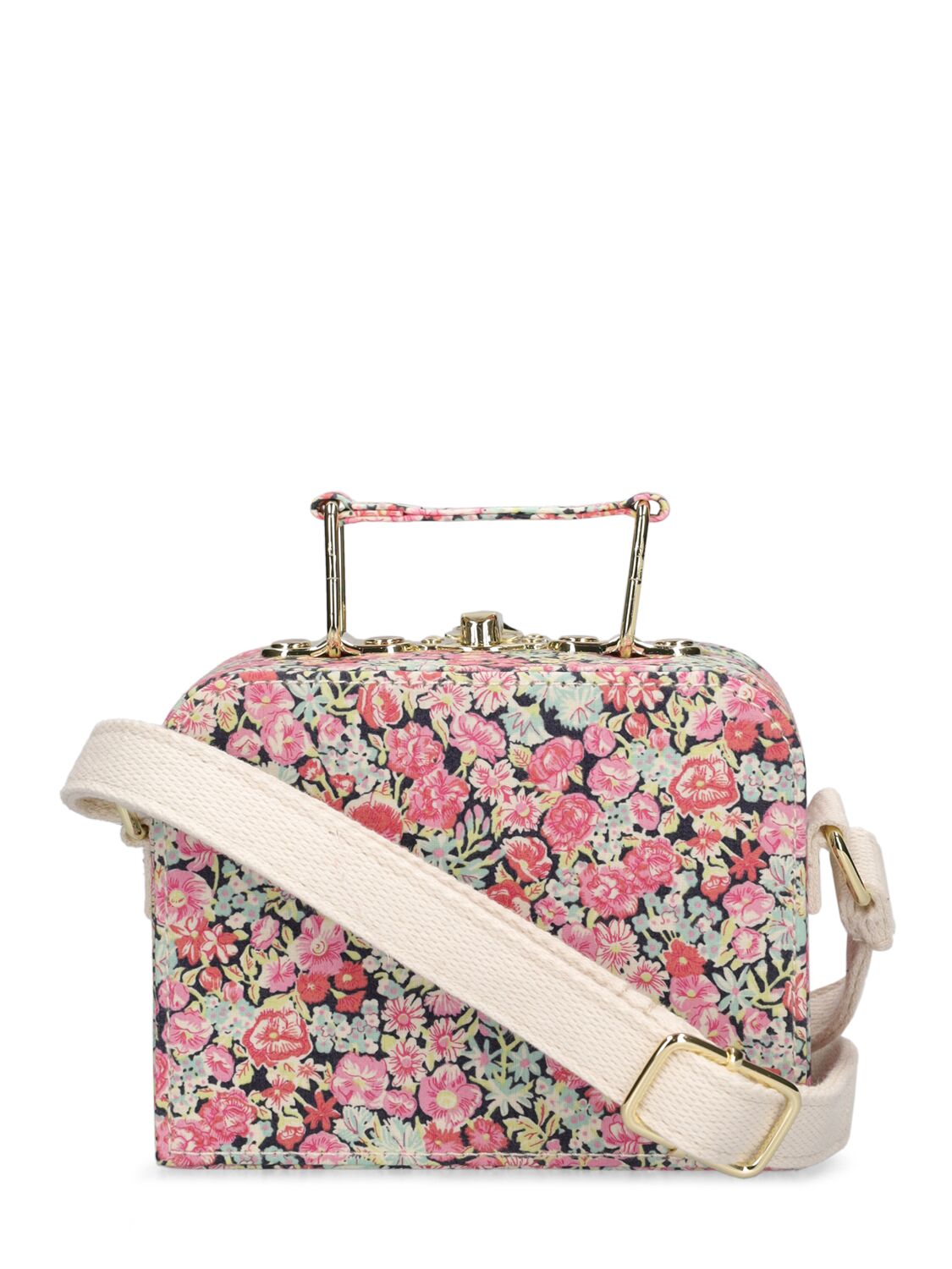 Shop Bonpoint Printed Cotton Shoulder Bag In Multicolor