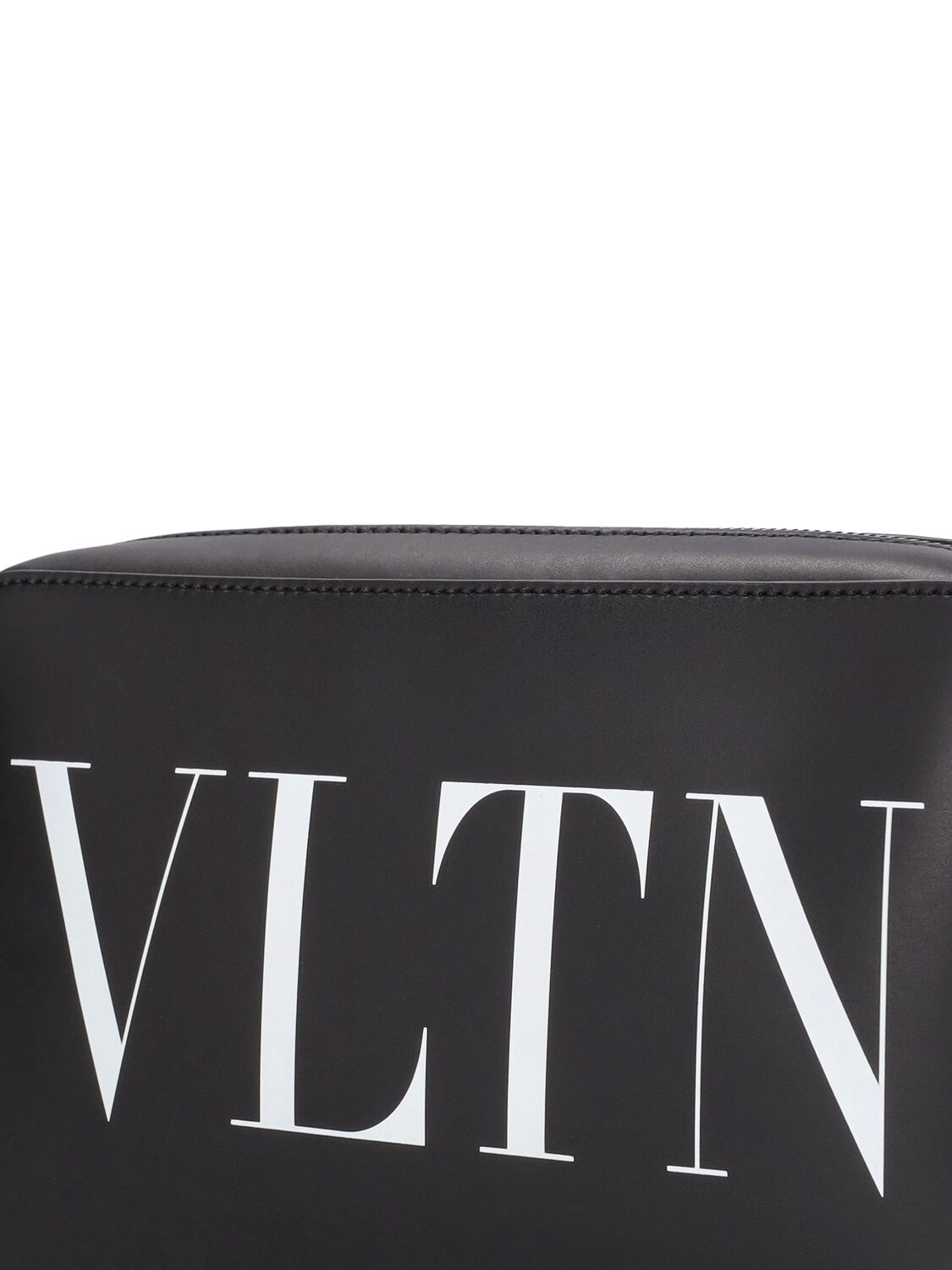 Shop Valentino Vltn Print Crossbody Bag In Black,white