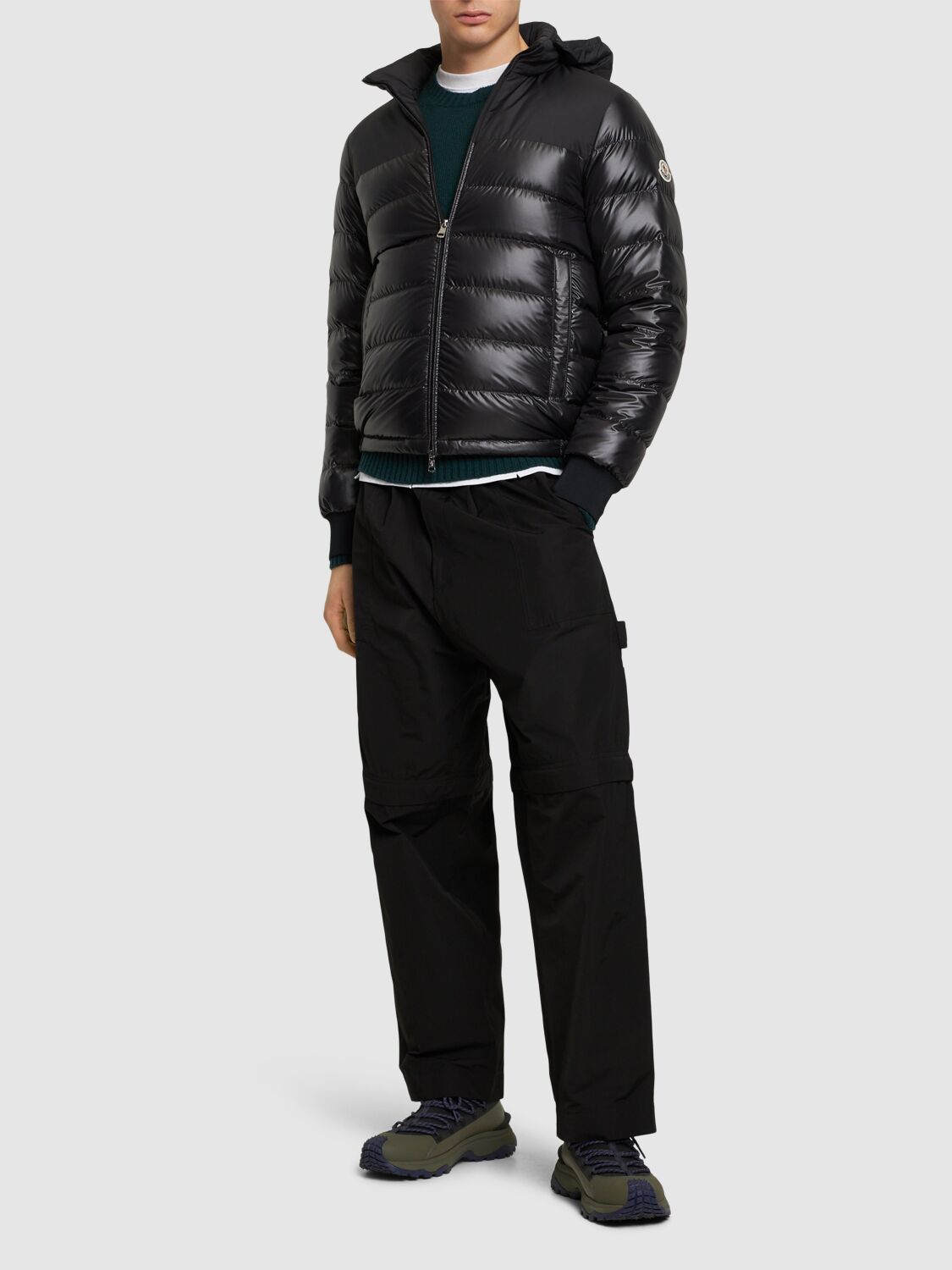 Shop Moncler Coyers Tech Down Jacket In Black