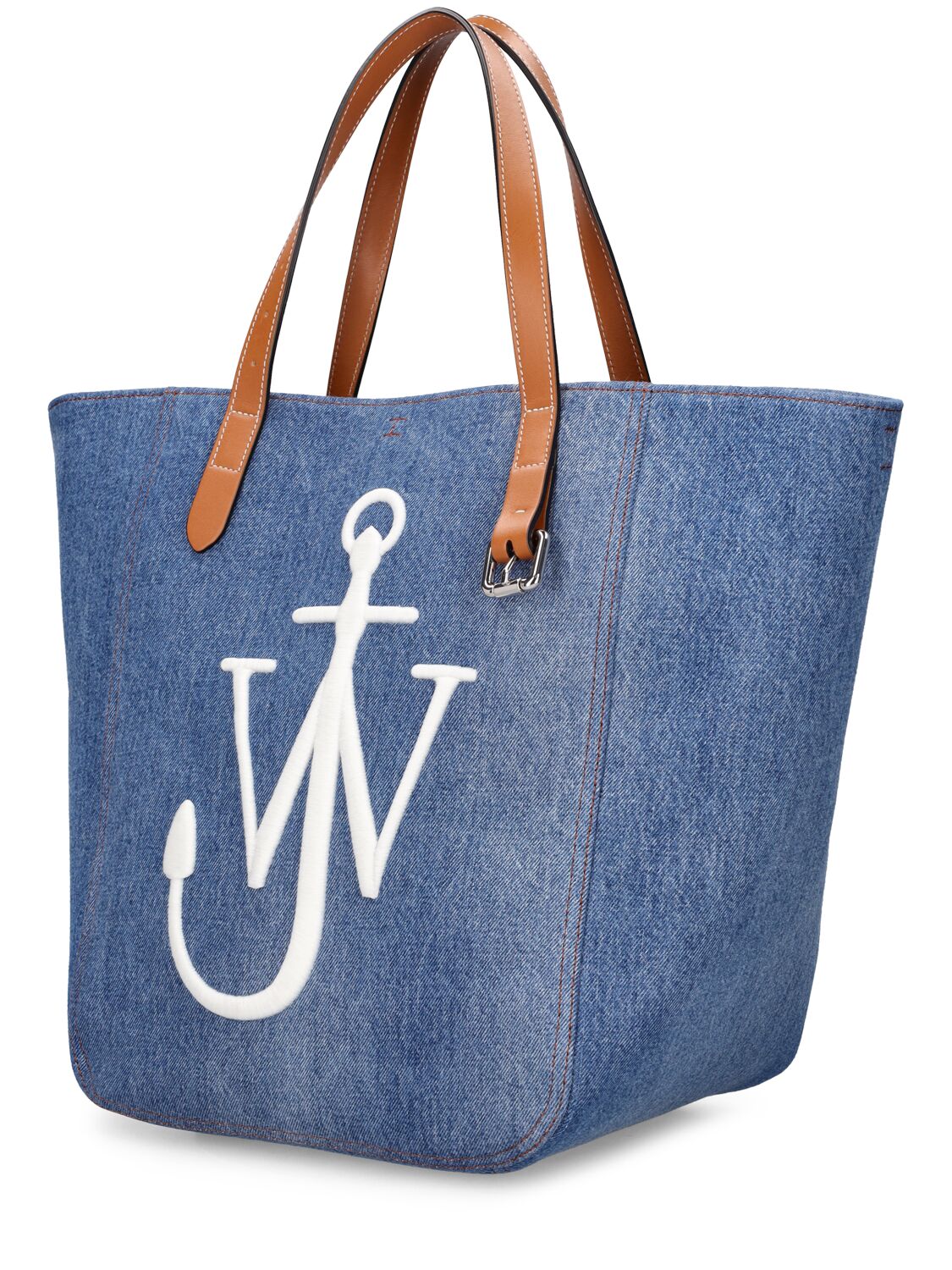 Shop Jw Anderson Belt Cabas Tote Bag In Denim