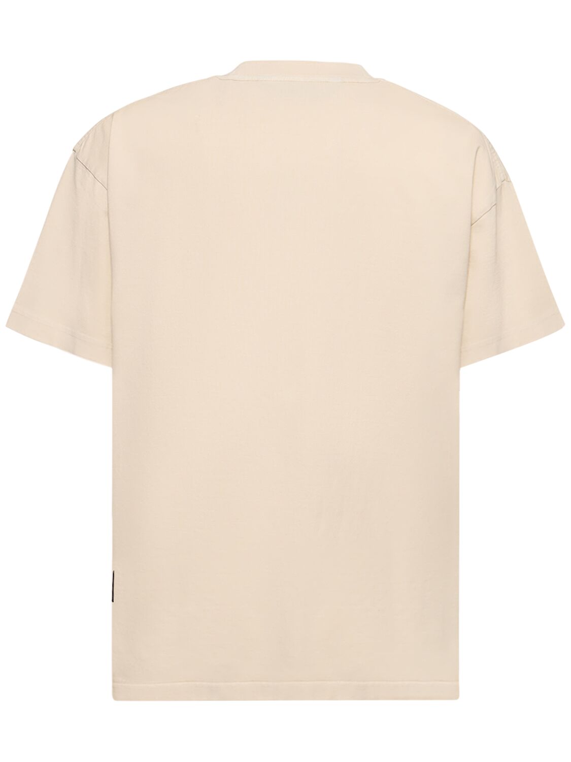 Shop Palm Angels Seasonal Logo Cotton T-shirt In Off-white