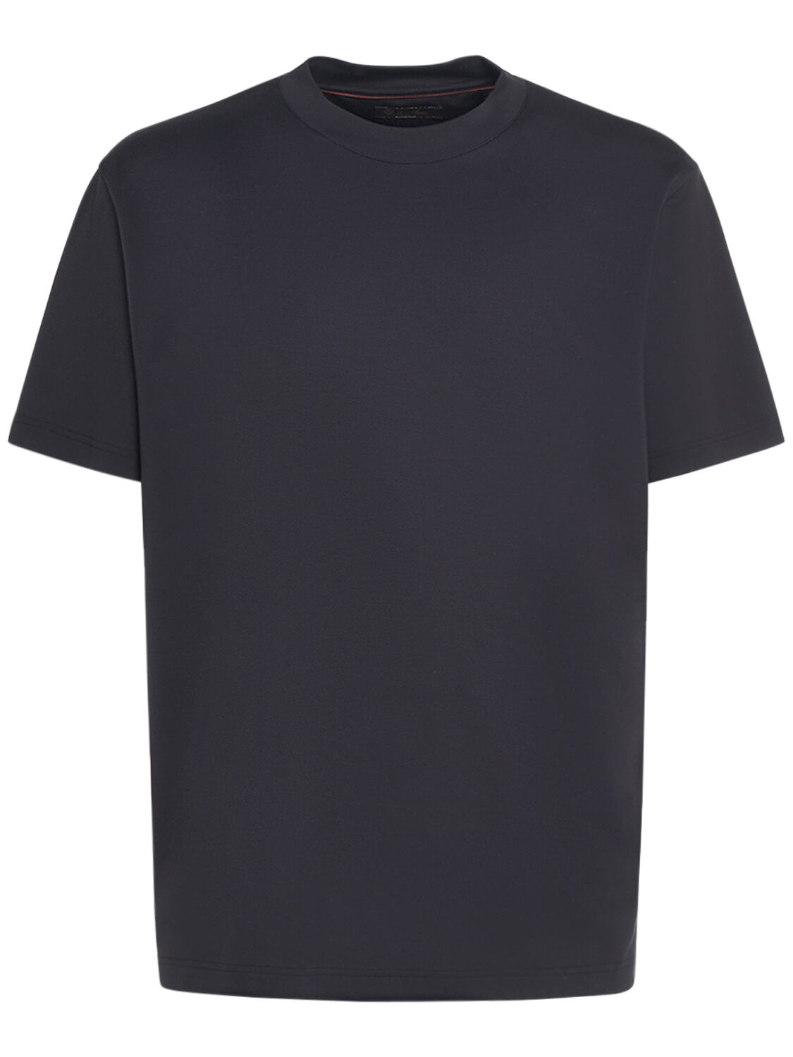 Loro Piana Cotton Jersey Crewneck T-shirt In Black