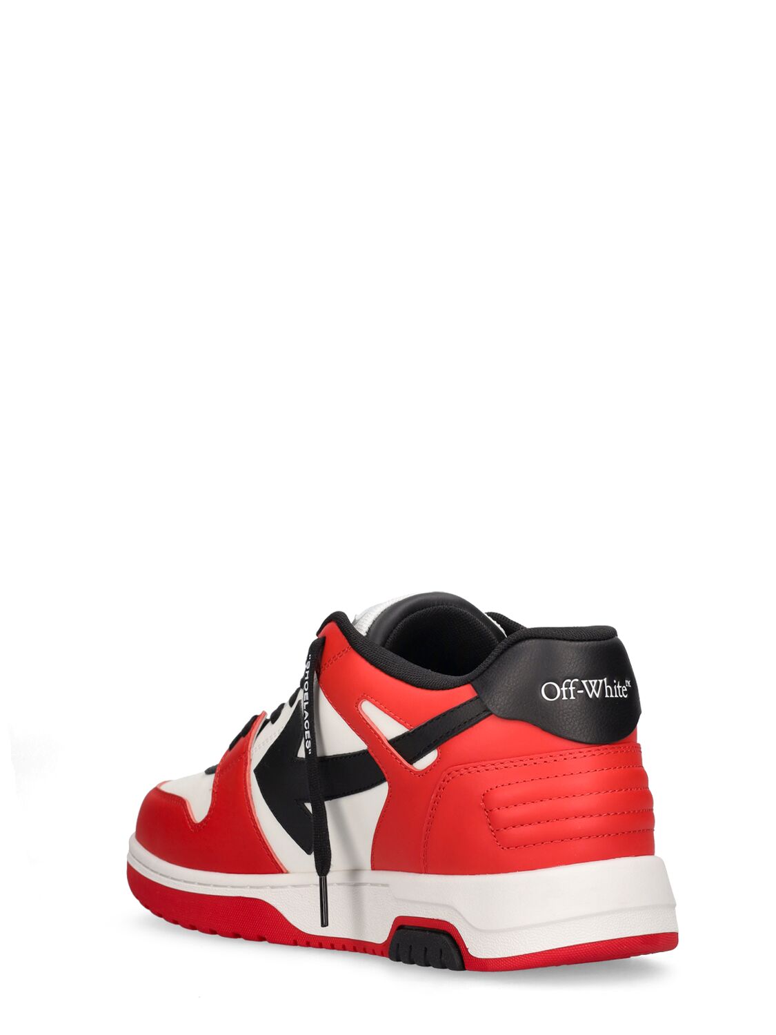 Shop Off-white Out Of Office Leather Sneakers In Red,black