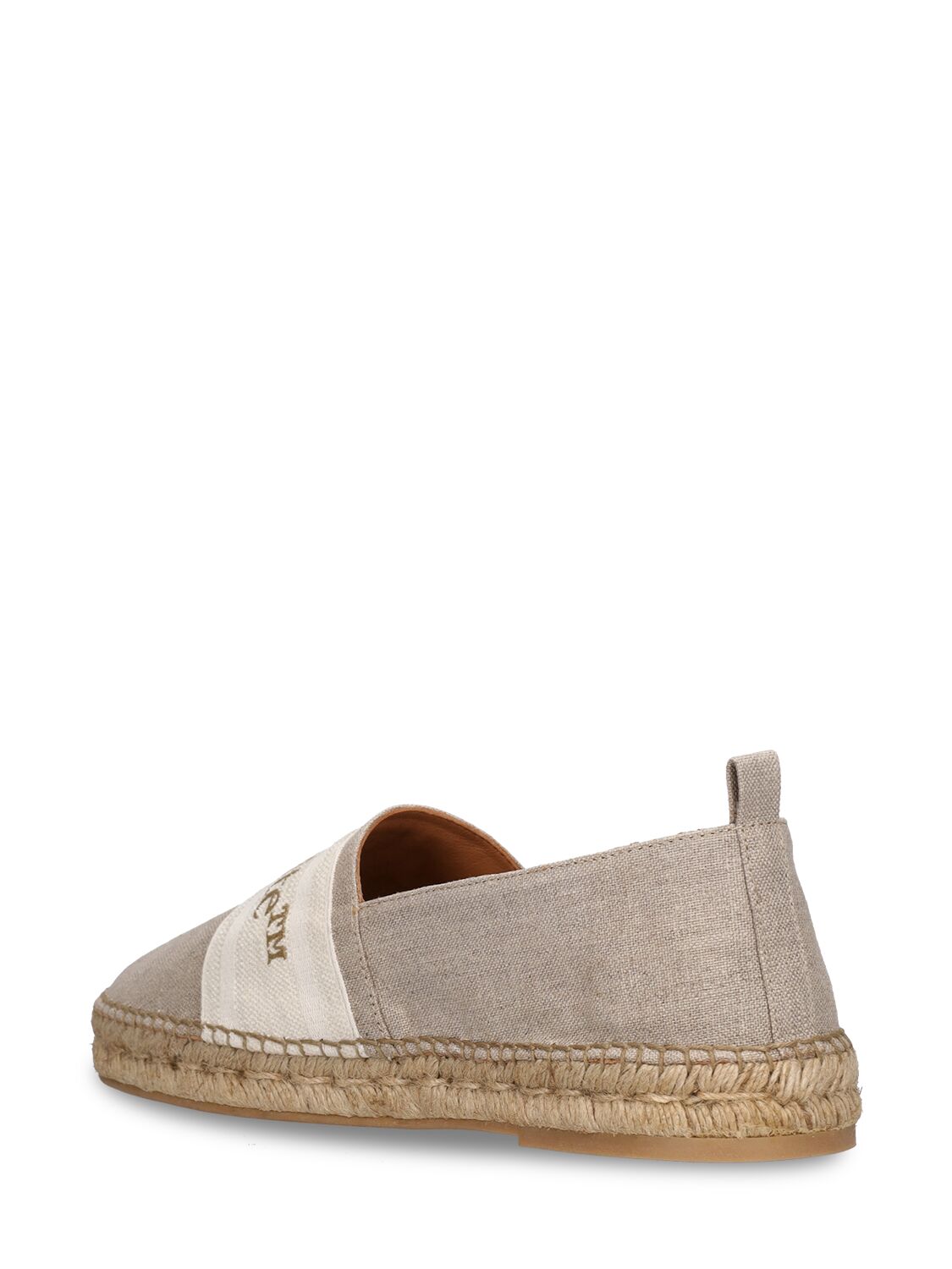 Shop Off-white Bookish Linen & Cotton Espadrilles In Beige