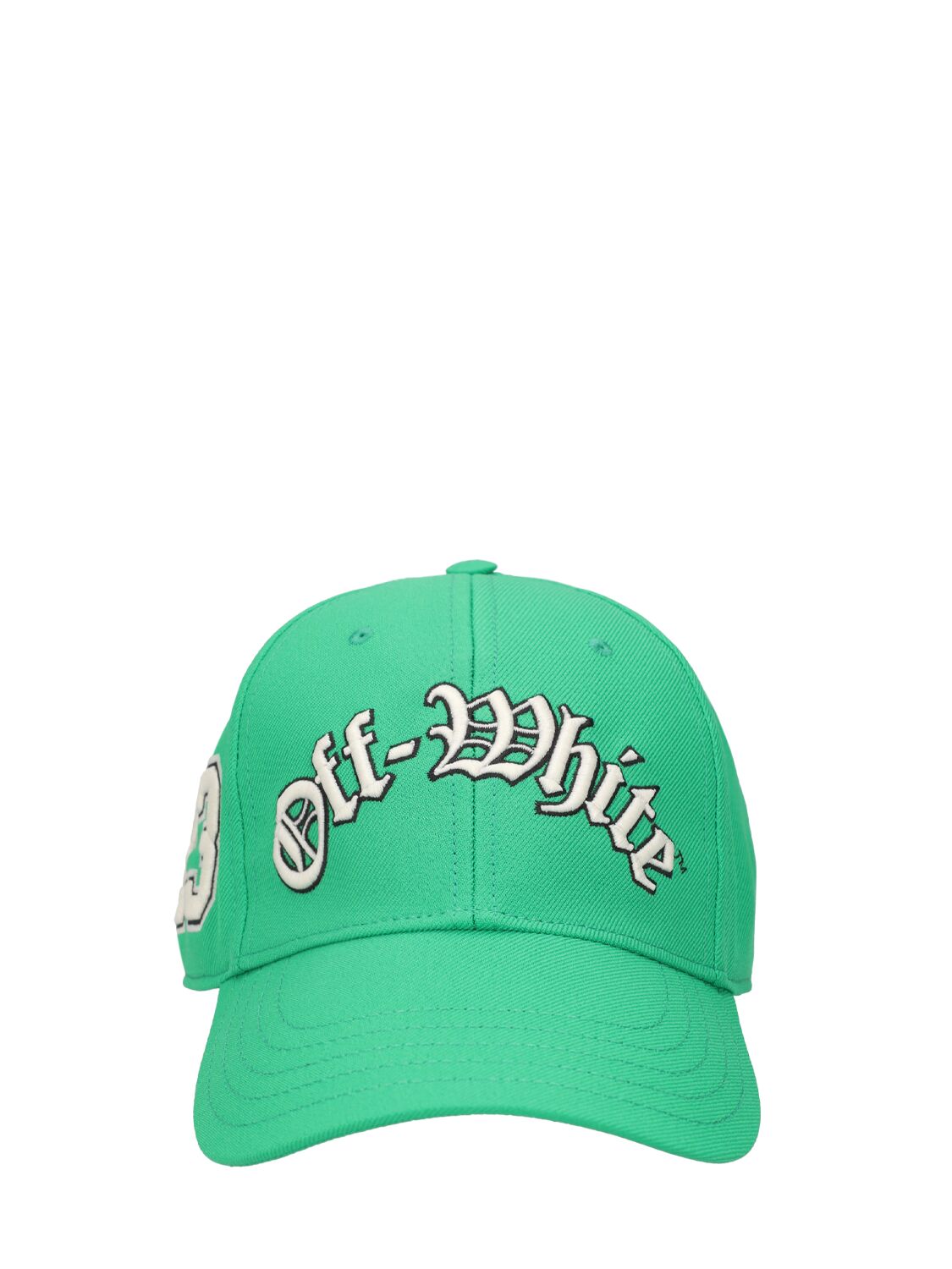Shop Off-white Multi Logo Cotton Baseball Cap In Green