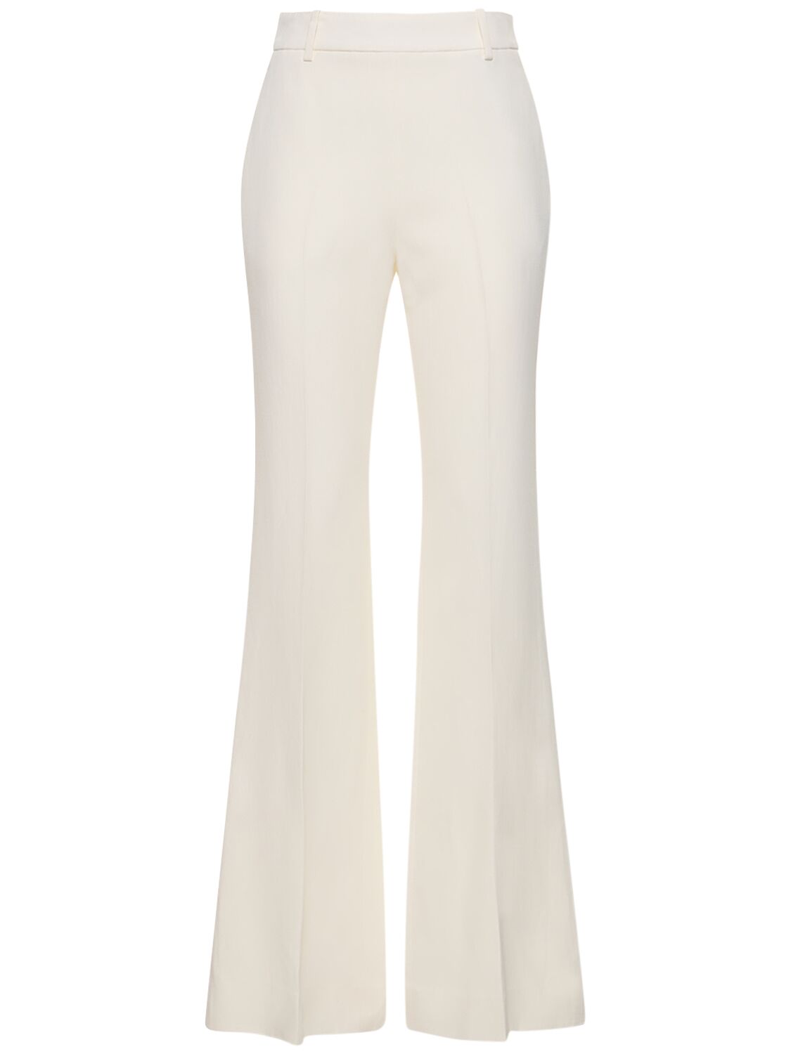 Image of High Rise Viscose Crepe Straight Pants