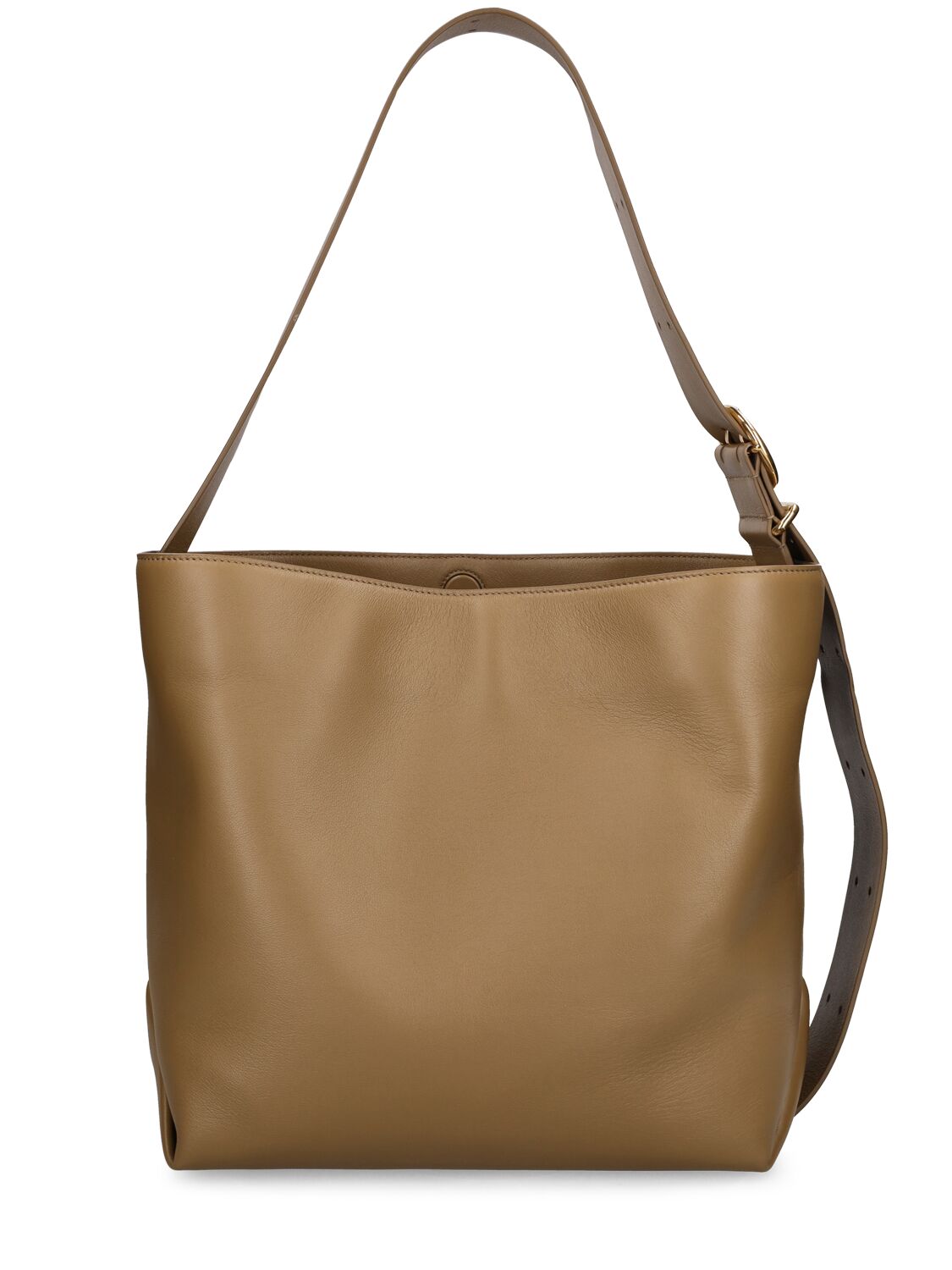 Shop Jil Sander Medium Folded Leather Tote Bag In Honey Blonde