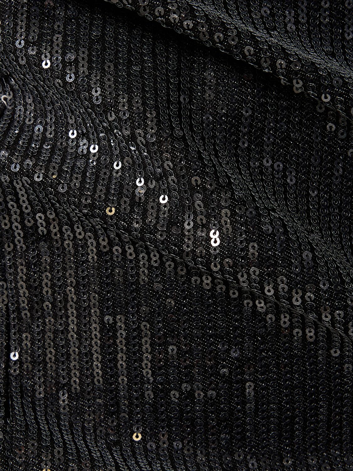 Shop Rotate Birger Christensen Sequined Twill Mini Dress In Black
