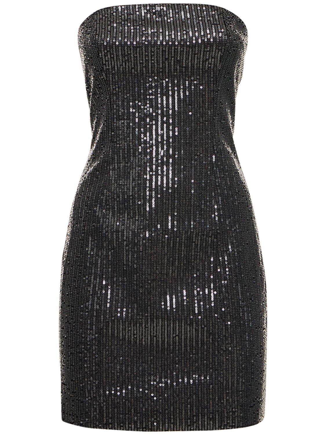 Image of Sequined Twill Mini Dress