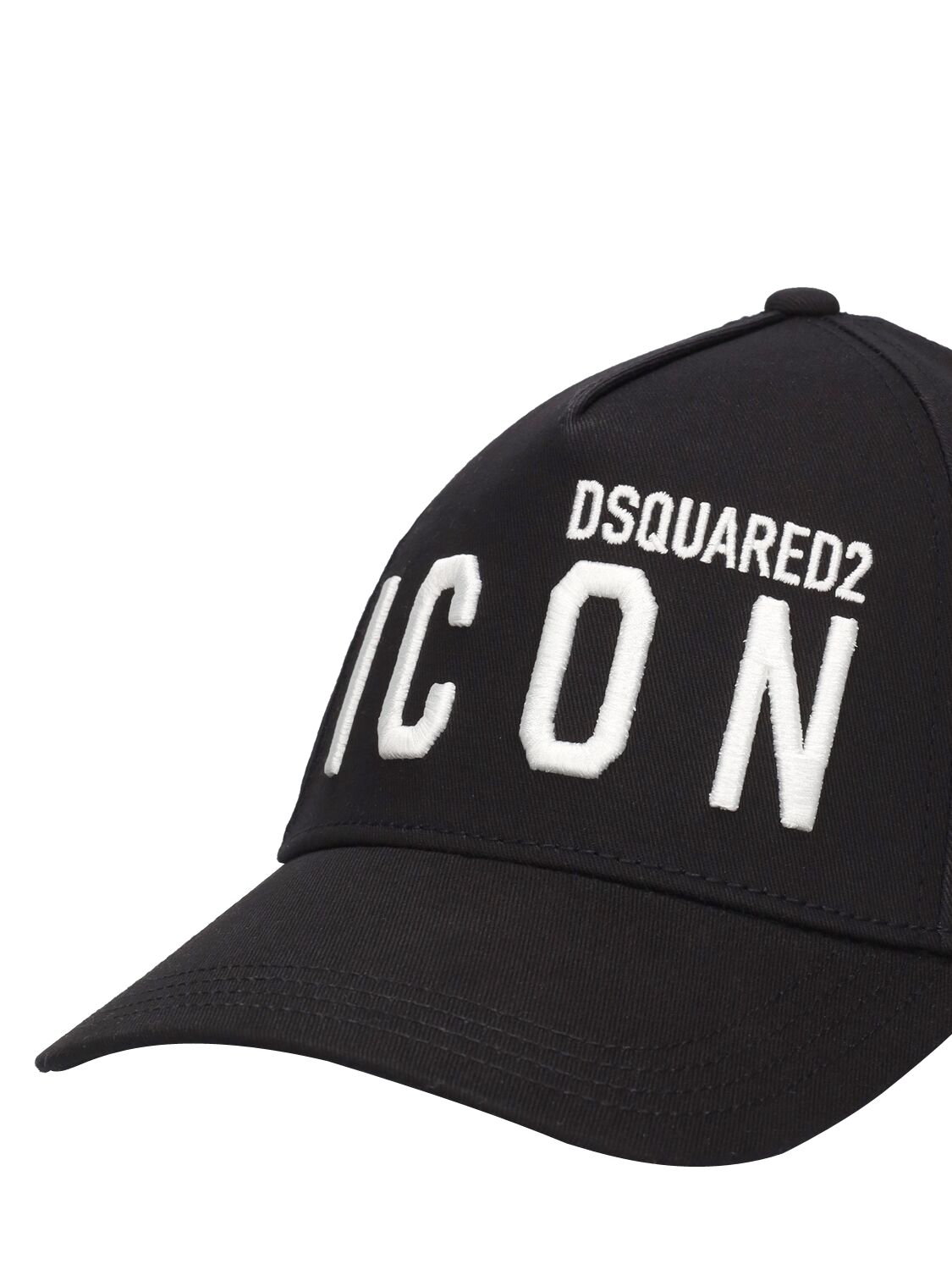 Shop Dsquared2 Cotton Logo Baseball Cap In Black