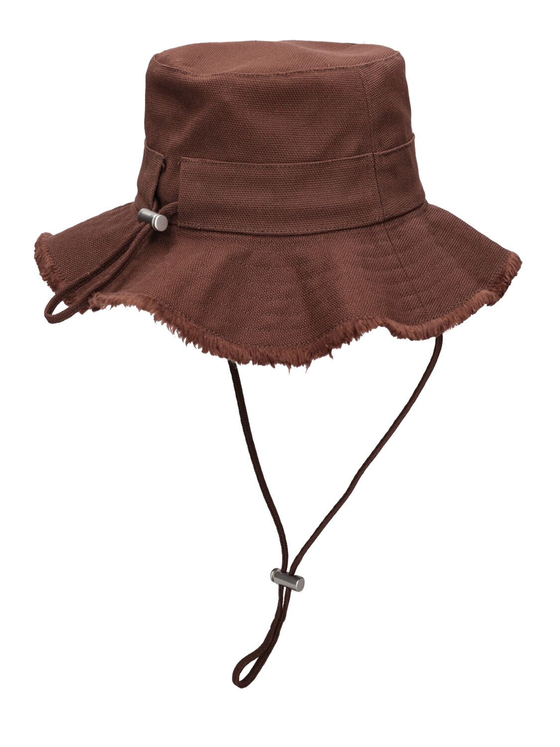 Shop Jacquemus Le Bob Artichaut Cotton Bucket Hat In Brown