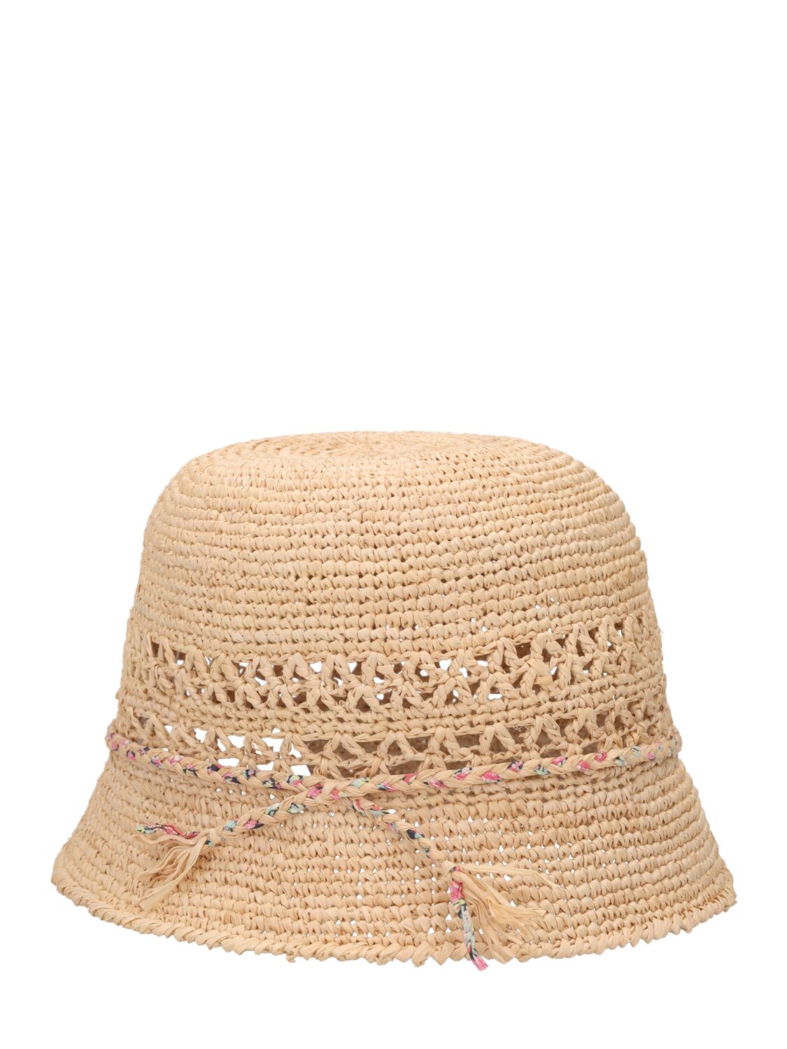 Shop Bonpoint Raffia Crochet Bucket Hat In Beige