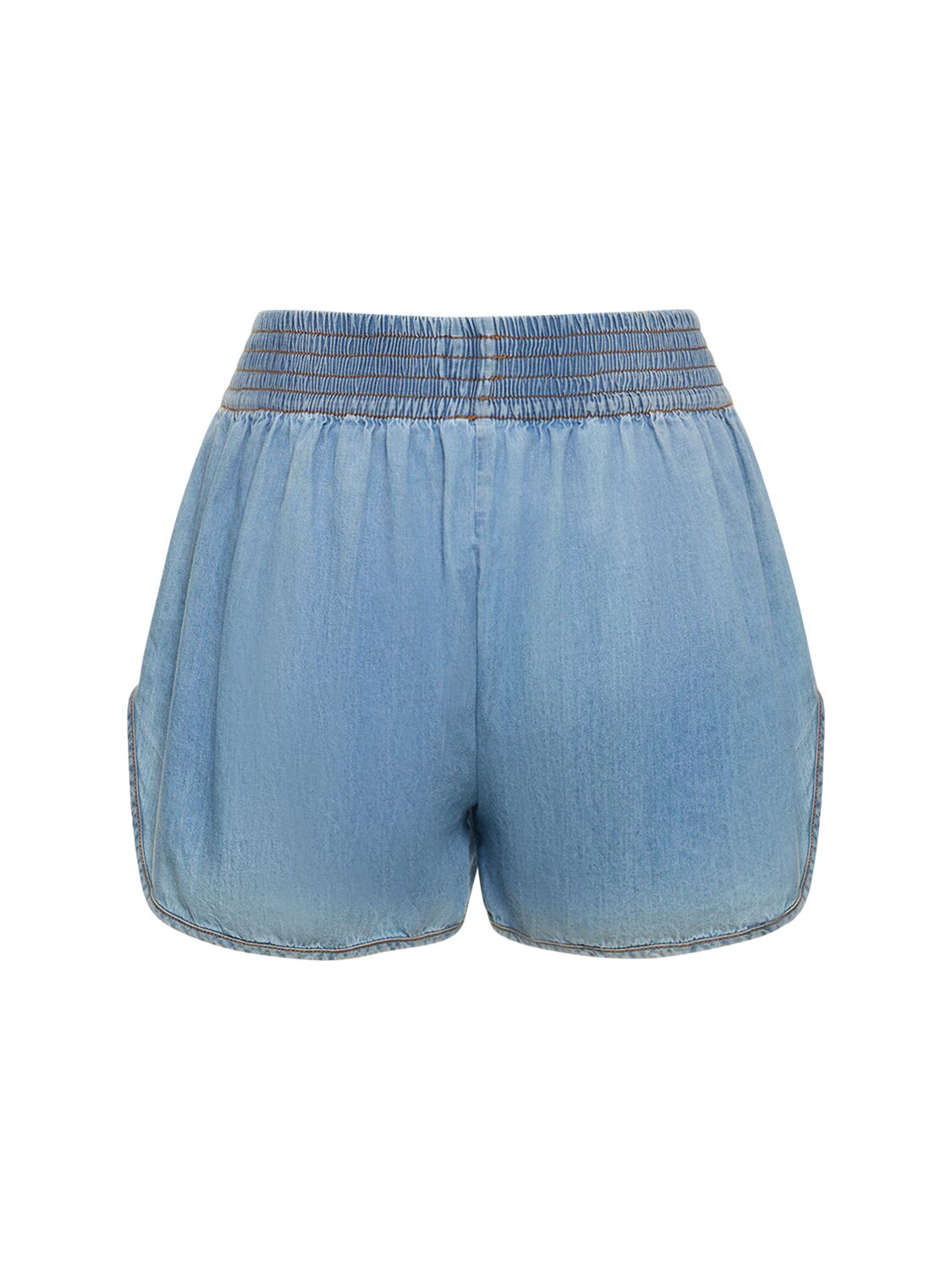 Shop Ermanno Scervino Mid Rise Shorts In Blue