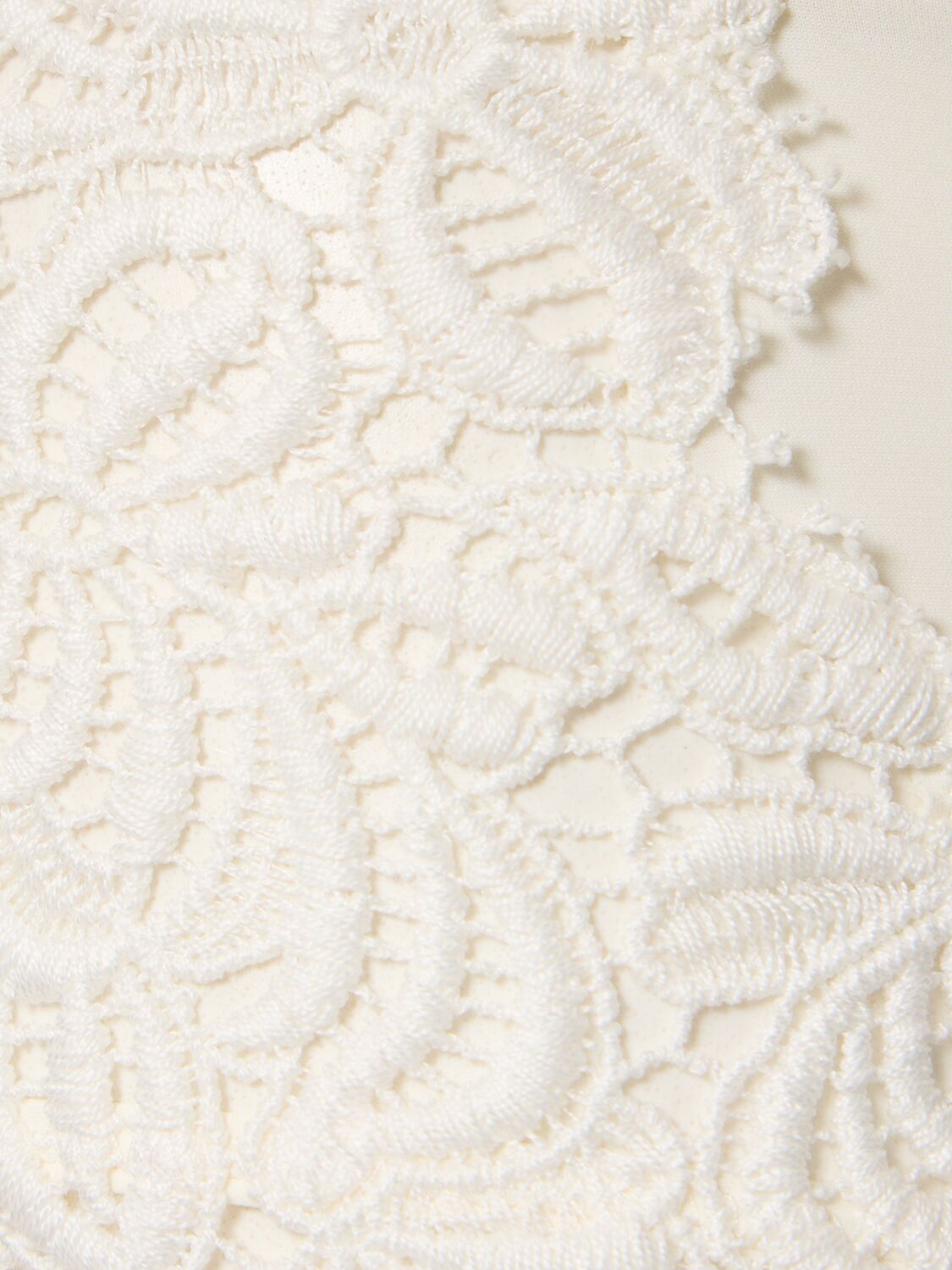 Shop Ermanno Scervino Lycra Embroidery High Rise Bikini Bottom In White