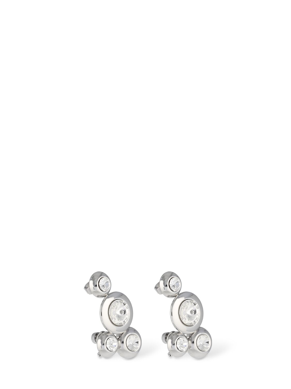 Shop Area Crystal Ear Cuffs In Silver