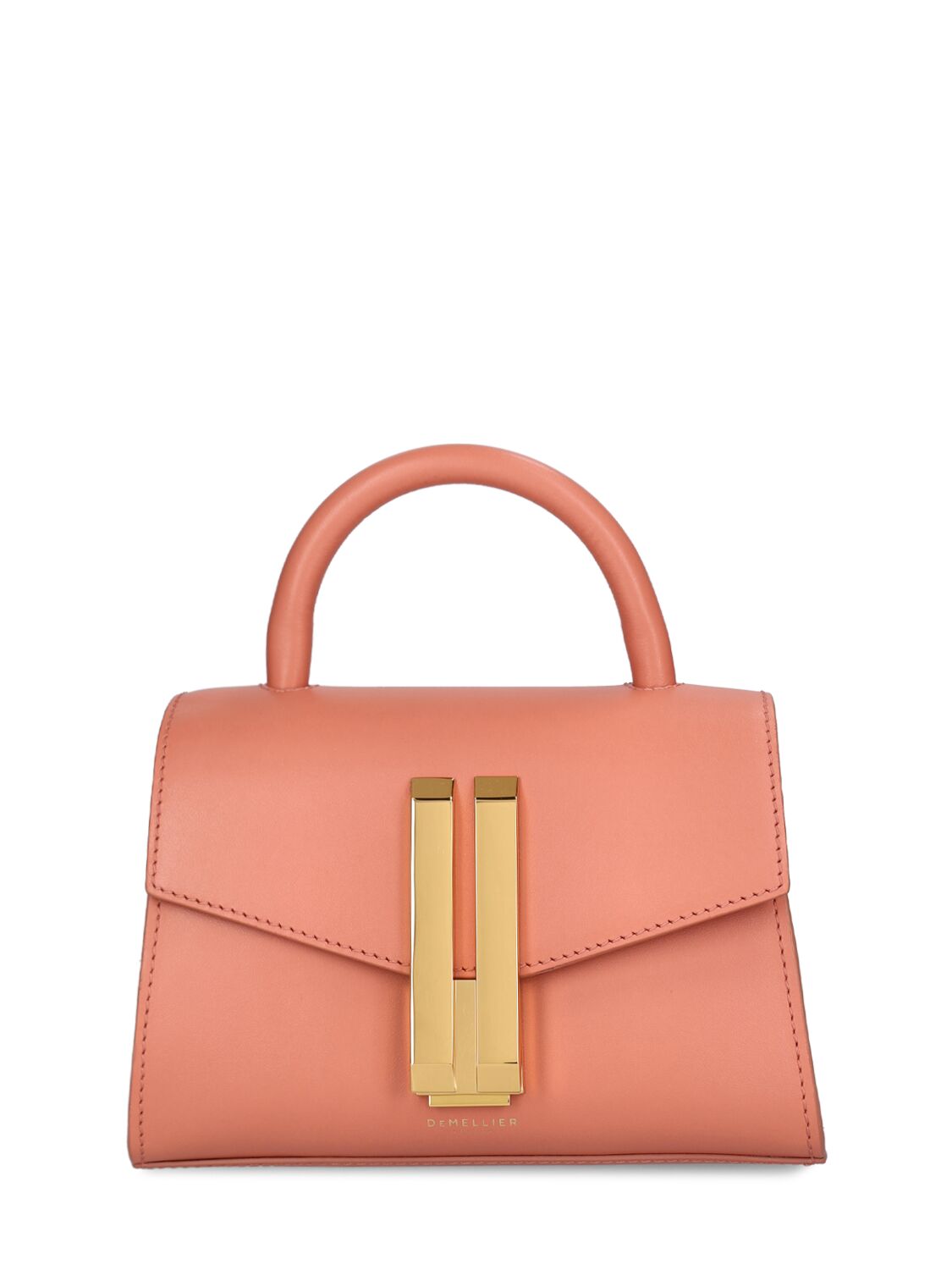 Demellier Nano Montreal Smooth Leather Bag In Coral
