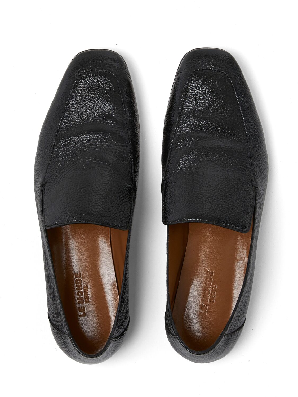 Le Monde Beryl 10mm Soft Patent Leather Loafers In Black