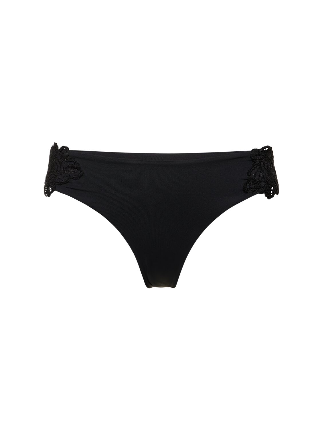 Ermanno Scervino Lycra Embroidery Bikini Bottom In Black