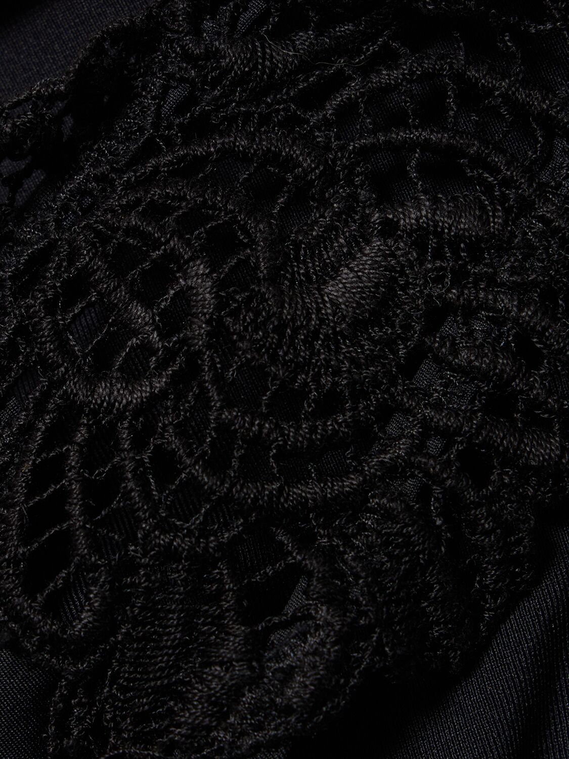Shop Ermanno Scervino Lycra Embroidery Bikini Bottom In Black