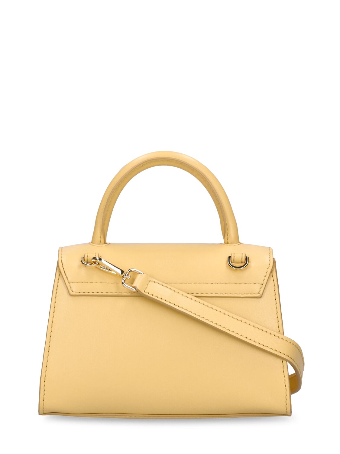 Shop Demellier Nano Montreal Smooth Leather Bag In Hay