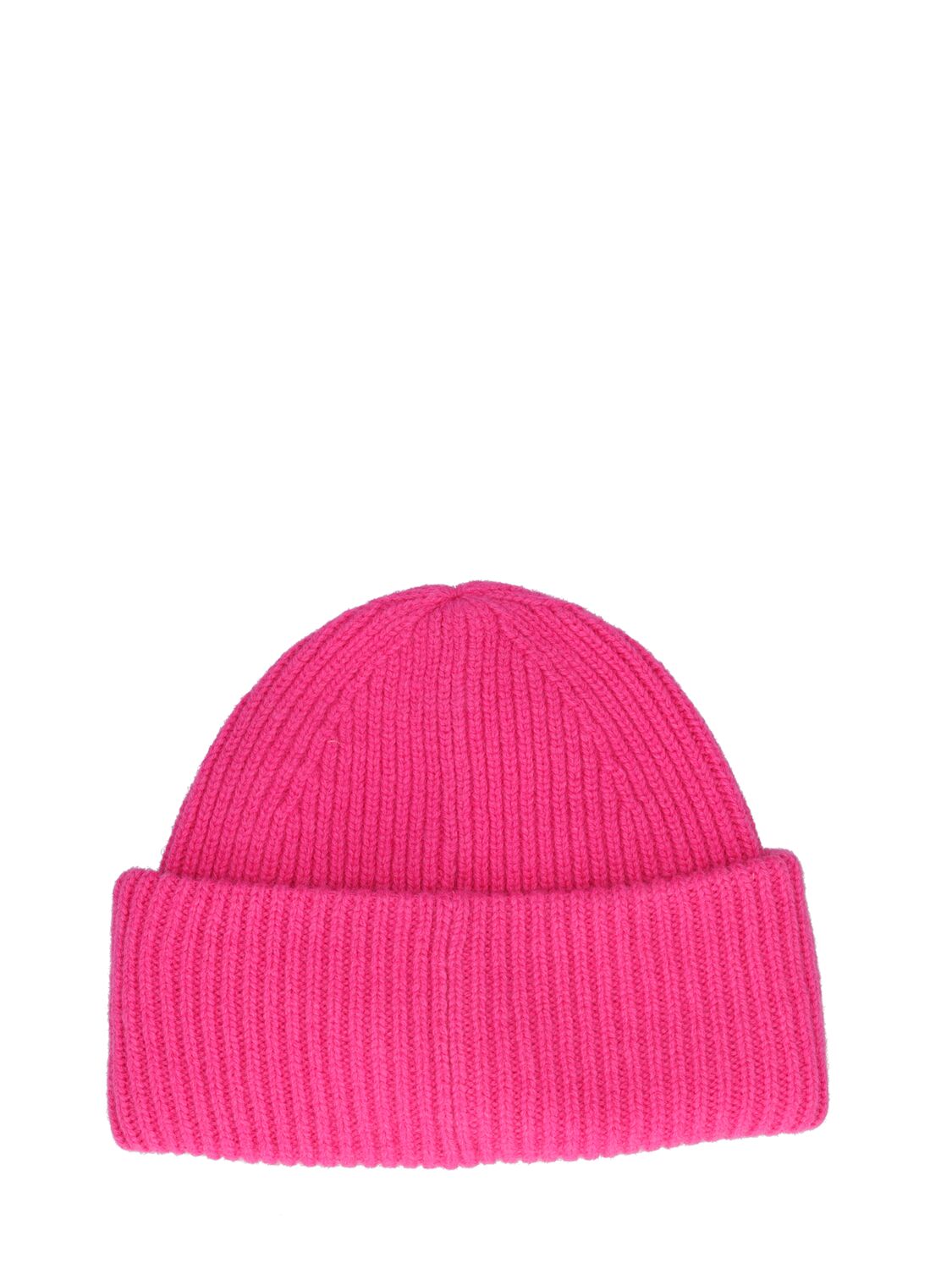 Shop Acne Studios Pana Face Wool Beanie In Bright Pink