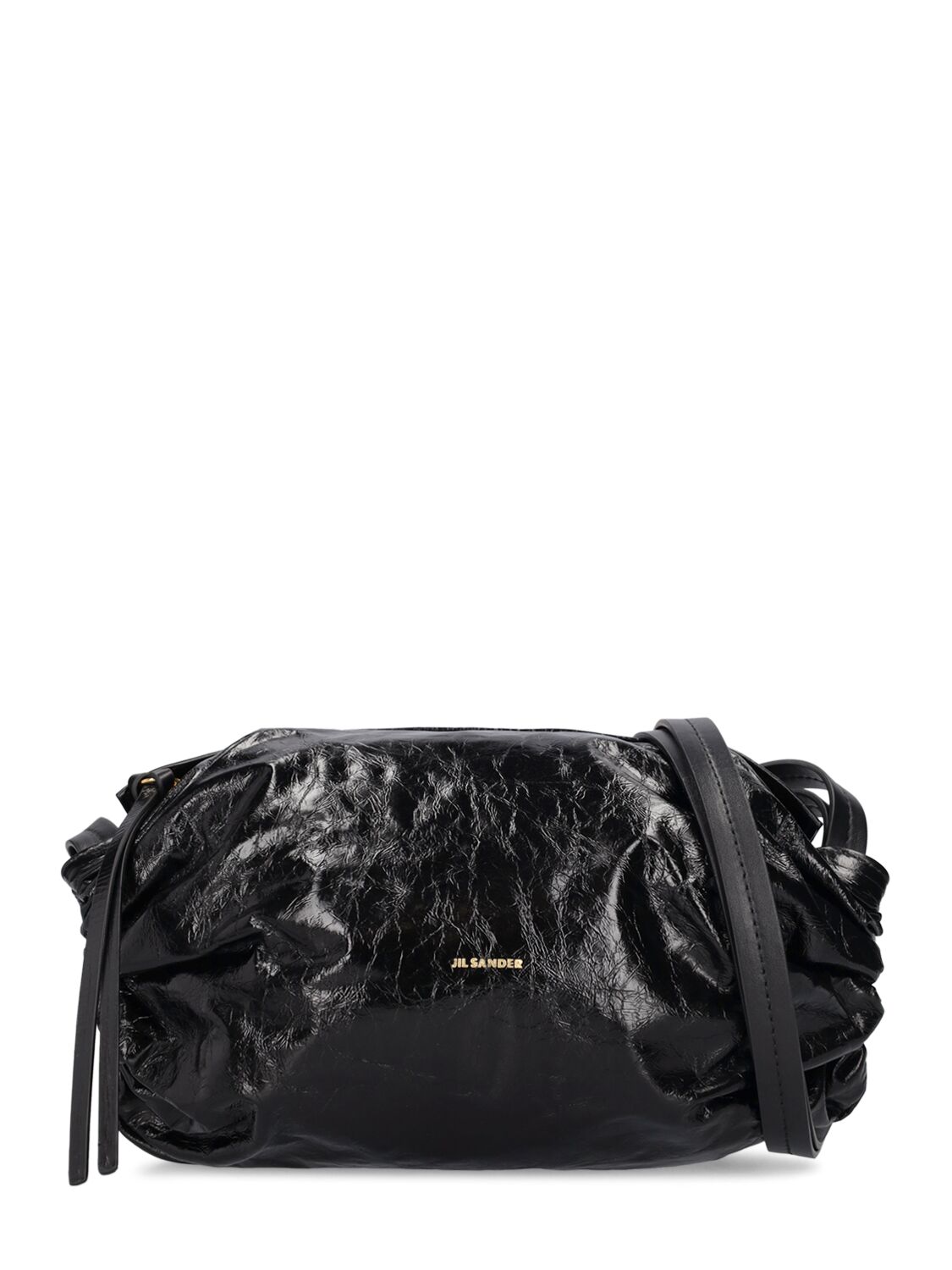 Jil Sander Small Cushion Leather Shoulder Bag In Black