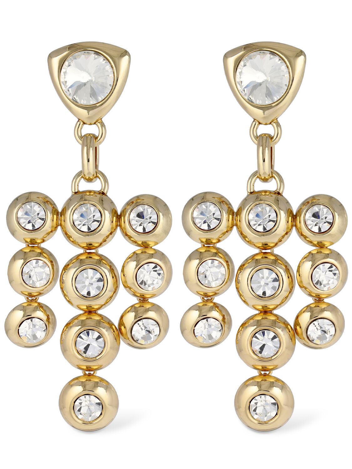 Area Crystal Chandelier Earrings In Gold,crystal