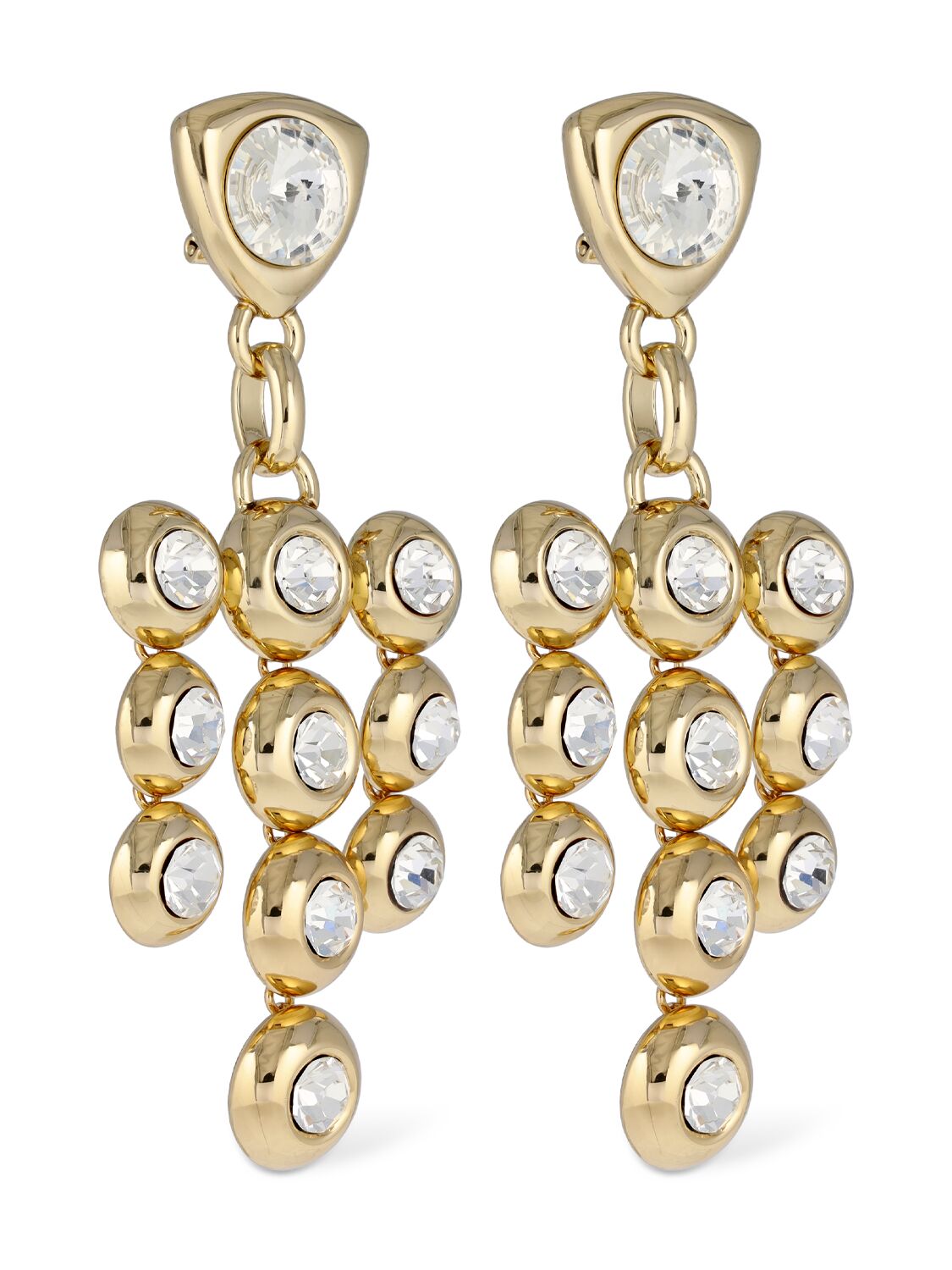 Shop Area Crystal Chandelier Earrings In Gold,crystal