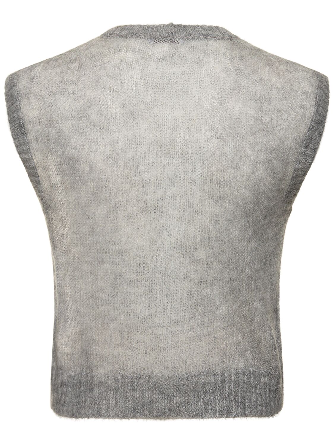 Shop Brunello Cucinelli Embellished Mohair Blend Vest In Grey
