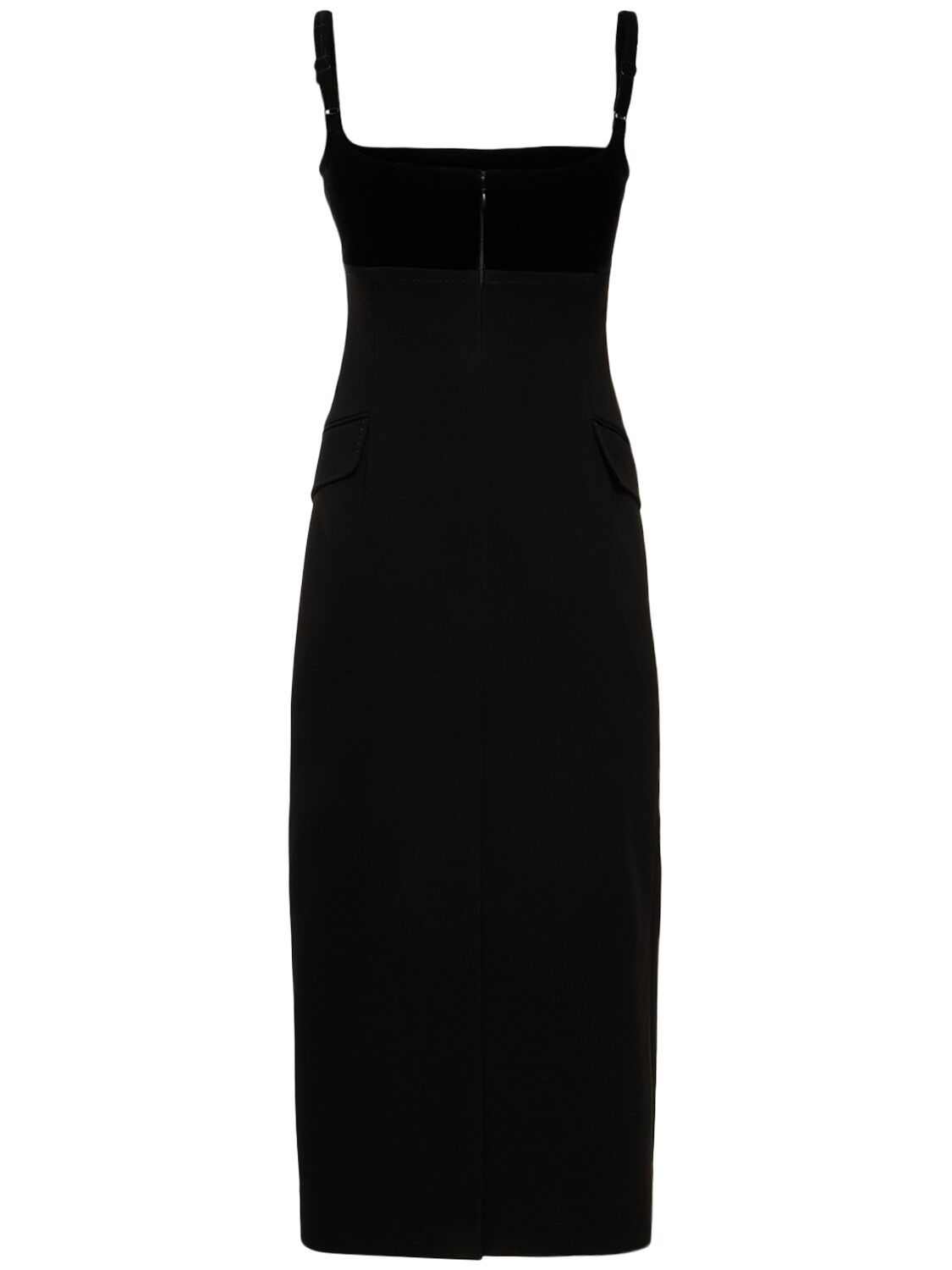 Shop Tory Burch Crepe Midi Slip Dress In Black