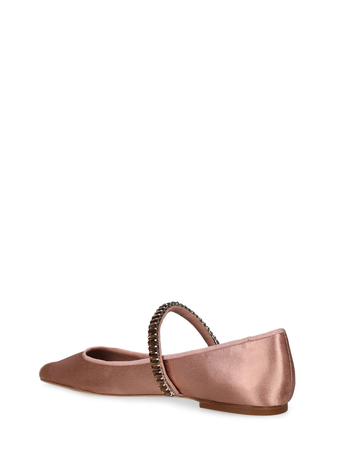 Shop Tory Burch Crystal Satin Ballerina Flats In Pink