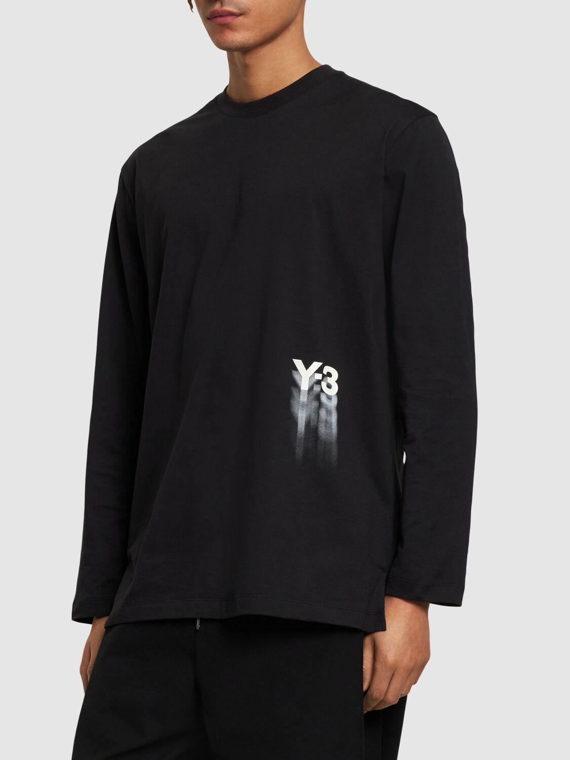 Shop Y-3 Gfx Long Sleeve T-shirt In Black