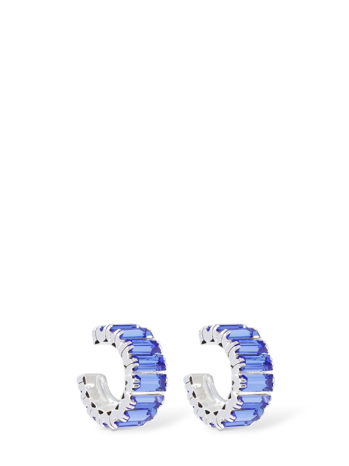Magda Butrym Set Of 2 Crystal Baguette Ear Cuffs In Blue
