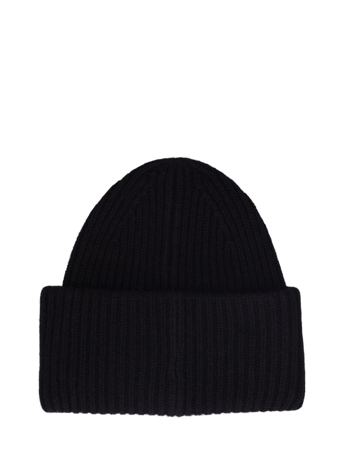 Shop Acne Studios Pansy Face Wool Beanie In Black